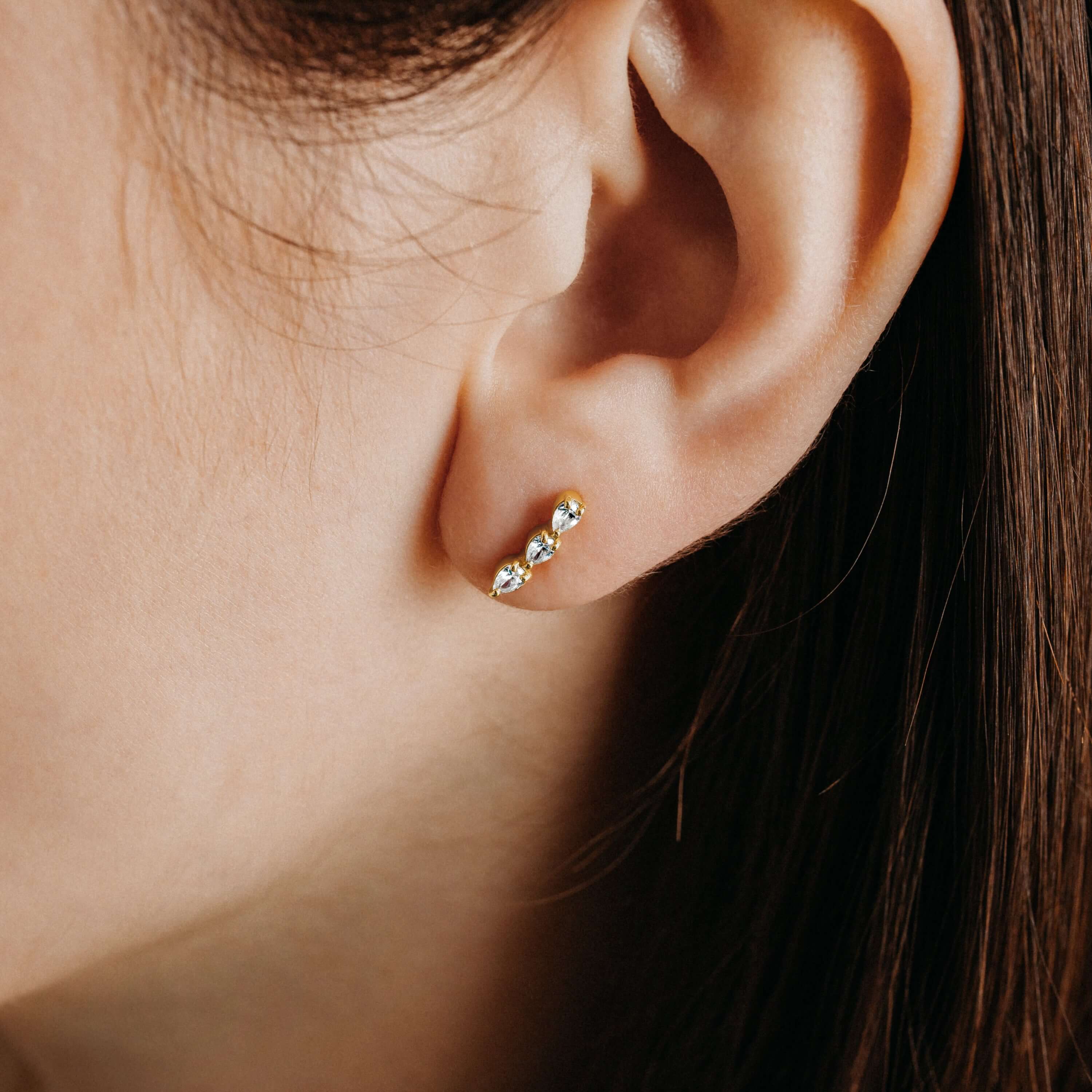 Threaded Studs | Delicate Earrings from Melanie Casey Natural Diamond / 2ctw.