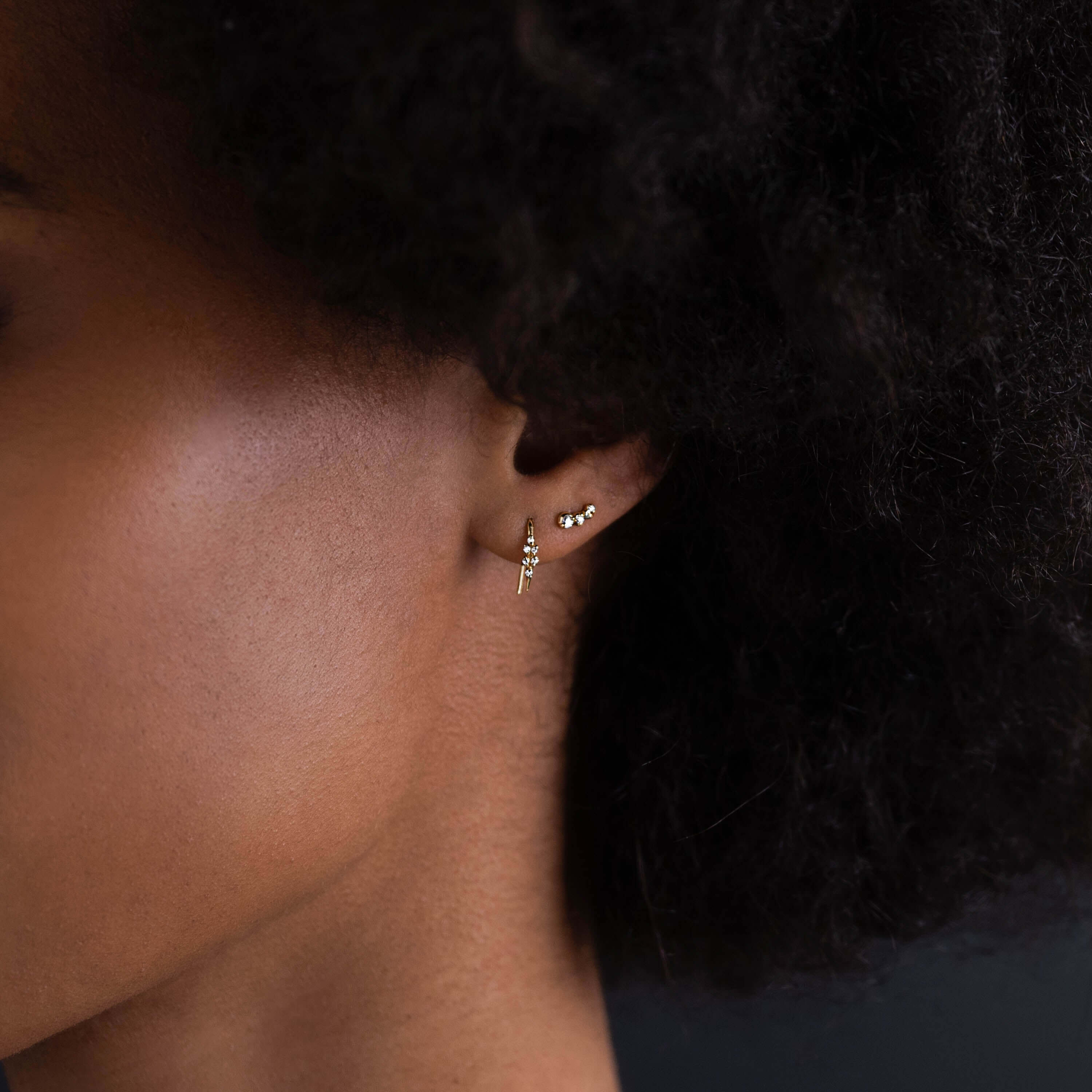 Threaded Studs | Delicate Earrings from Melanie Casey Natural Diamond / 2ctw.