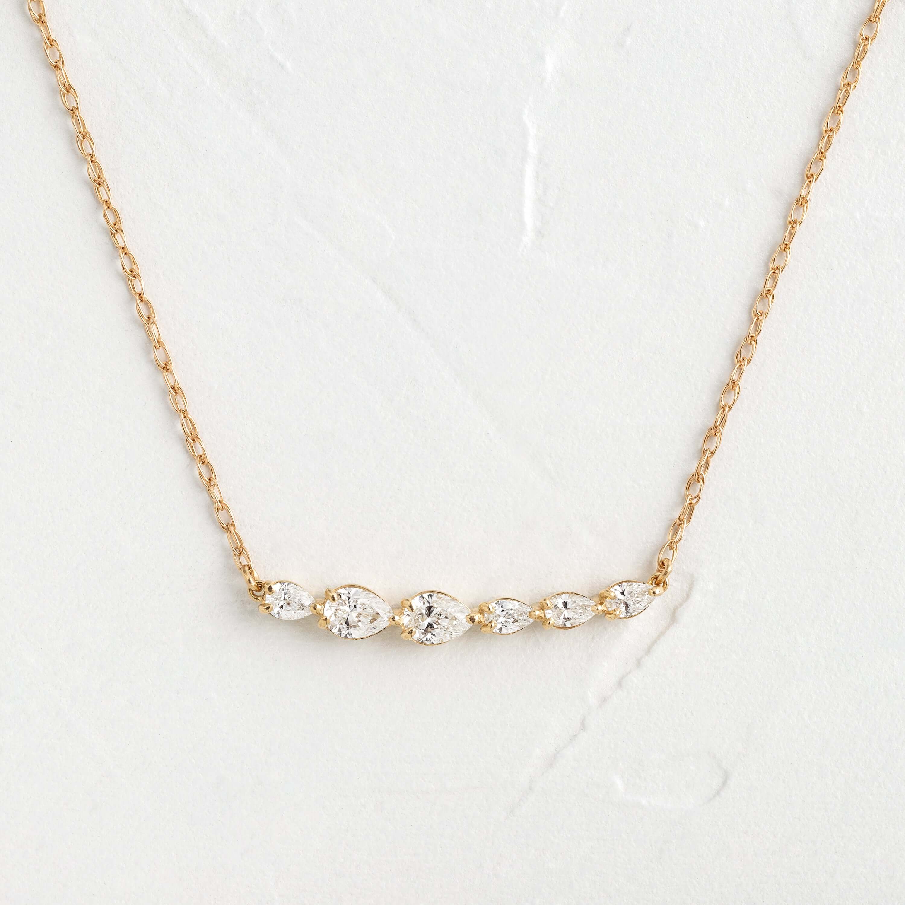 Fluency Necklace | 16 14K Gold Chain with Diamonds by Melanie Casey