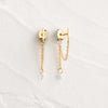 Zoom in on Drilled Diamond Chain Studs - In Stock (14k Yellow Gold)