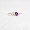 Zoom in on Toi et Moi et Le Reste Cluster Ring (Amethyst, 14k Rose Gold)