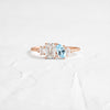 Zoom in on Toi et Moi et Le Reste Cluster Ring (Aquamarine, 14k Rose Gold)