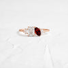Toi et Moi et Le Reste Cluster Ring (Garnet, 14k Rose Gold)