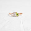Toi et Moi et Le Reste Cluster Ring (Peridot, 14k Rose Gold)
