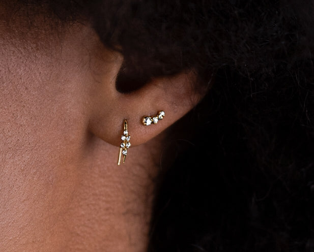 Threaded Studs | Delicate Earrings from Melanie Casey Natural Diamond / 2ctw.