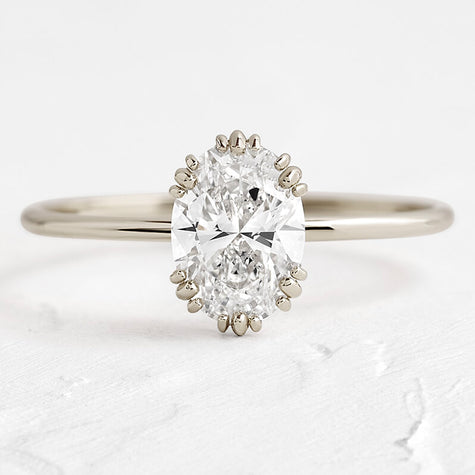 Threaded Ring, 1ct. Oval Cut Diamond | Melanie Casey Fine Jewelry